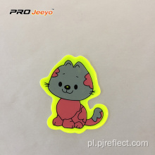 Odblaskowe naklejki samoprzylepne w kształcie kota PVC dla dzieci